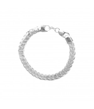 Thick men's silver bracelet