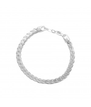 Thick men's silver bracelet