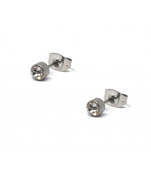 Silver earrings with cubic...