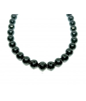 Faceted onyx necklace