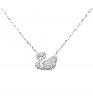 Silver necklace "SWAN" with...