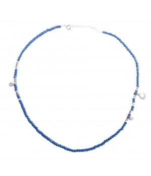 Necklace "MOON" with blue...