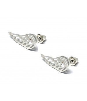 Silver wings earrings