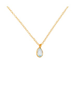 Silver necklace Aquamarine