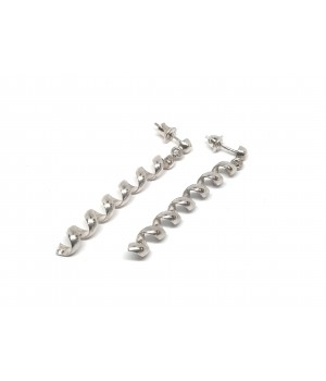 Rollo silver curly earrings