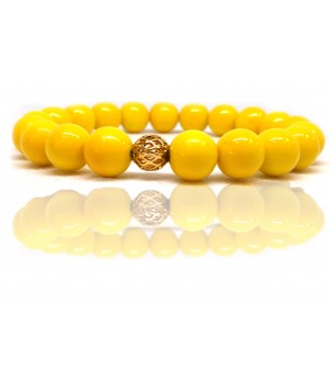 Yellow elastic bracelet...