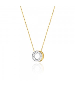 Open gold necklace with...