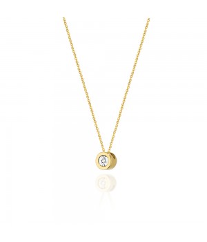 Gold heart necklace with...