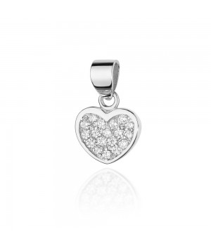 Gold heart pendant with...